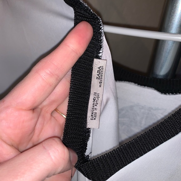 ZARA W/B COLLECTION White METALCS Tee - Picture 5 of 8